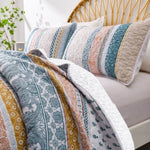 Graceful Quilted Coverlet and Pillowcases Set: Timeless Beauty and Comfort - Queen size V745-MAC080467Q13U