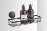 2 Pack Rectangular Corner Shower Caddy Shelf Basket Rack with Premium Vacuum Suction Cup No-Drilling V178-36028