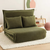 Artiss Floor Lounge Sofa Bed Foldable 2 Seater Green FLOOR-SBL-04VEL-2S-GN