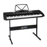Alpha 61 Keys Electronic Piano Keyboard Digital Electric w/ Stand Beginner Black EK-JK-60-BK-H