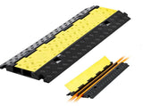 Cable Protector Ramp, 9,979 kg/axle Capacity, 2 Channel Heavy Duty Rubber Cord Hose Wire Cover, 55 x V952-SKCDLBHPD2CXPE7OK001V0