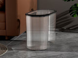 Chmadoxn Transparent Trash Can, Bathroom Trash Cans with Lids, Plastic Slim Waste Basket with Press V1189-WXFWAL-20260326-02782