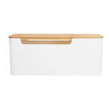 Cable Management Box Stylish Extension Socket Cord Organizer Box with Cover for Router Desk Power V1294-YM0523-3116210069711
