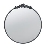 ROUND ORNATE METALLIC WALL MIRROR V742-82189