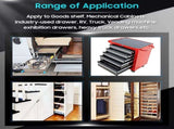56in Pair 1000 - 2000mm 150KG Capacity Heavy Duty Trailer Drawer Slides Rails Runners Locking V324-CS-HODR56IN