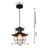 Retro Iron Cage Chandelier Personality Bar Cafe Decorative Light without Light Source V1263-JX-6773