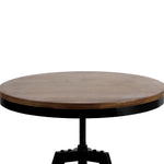 Artiss Bar Table 67-86CM Height Round Brown BA-TW-V17-COF-TAB