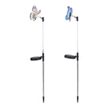 2 Pack Solar Lights LED Lawn Lights RGB Color Changing Outdoor Rainproof ABS Solar Powered Butterfly V1294-YM0901-3111250233311