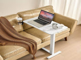 Overbed Table, Mobile Bed Side Table 4 Hidden Wheels, Height Adjustable Rolling Laptop Desk V952-CSZGXDZZCSPBL8D3V001V0