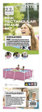 Intex Pink Rectangular Frame Pool 28266 V1032-IXPINKRECT2.2-28266