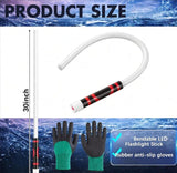 4Pack 30" Bendable LED Flashlight Stick Rechargeable, Classic with 1 Pair Gloves, Flexible Work V1107-124-84895-WHT-4PACK