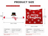 Christmas Flannel Throw Blanket and Snowman Curtain Tieback Set, 150*130cm Thick Fleece Sofa Blanket V888-ELOSUNG54140