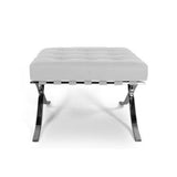 White Barcelona Ottoman - Classic Version - Replica V1041-JMC-1086WHITE