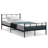 Artiss Bed Frame King Single Metal Bed Frame SOL MBED-C-SOL-KS-BK