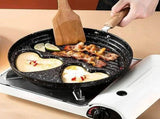 Nonstick Egg Frying Pan, 2-Egg Cavity & Griddle Design, Cup Griddle with Heat-Resistant Handle, V1366-AZ2-W-20824