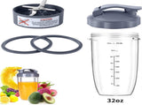 5 Pieces Suitable for Nutribullet Blender Cup and Blade Replacement Set Includes Large 32 Oz Cup V1188-MS101-01272-1