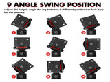 X-BULL Drop Down Legs 440MM- 560MM Trailer Steel Legs Caravan Corner 1200LBS Black V211-AUEB-CL001