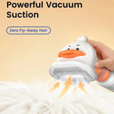 Vacuum Dog Cat Brush Tool, 4-in-1 Self-Cleaning Slicker Brush and Undercoat Rake, V1232-XC-GMS-001