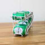 Double Layer Cans Storage Racks Cans Rolling Holder Refrigerator Beverage Rack V1294-YM0717-10073177