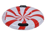 Round Winter Snow Tube Adult PVC Inflatable Skiing Ring with 2 Handles for Outdoor Snowboarding Red V1294-YM0523-3111210415211
