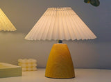 Table Lamp Pleated 3 Color Remote Control Dimmable Bedroom Bedside Night Light Retro Nordic V1294-YM0901-3119240070812