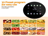Devanti 8 Trays Food Dehydrator Stainless Steel Auto-Rotate 10 Programs 700W FD-F-360-8T-SS