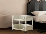 Rolling Storage Trolley, 2-Tier Mobile Shelving Unit for Bathroom, Kitchen, and Laundry Room, V1370-AZ4-09165