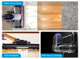 Devanti K7 Cordless Stick Vacuum Cleaner plus Sandwich Maker Panini Press VAC-K7-GD-SM-1SET-BK