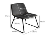Levede 2x Dining Chairs Kitchen Table Black CH1111-2-BK