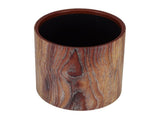 Vintage Style Plastic Trash Can with Wood Pattern, Waste Bin for Home, Bedroom, Office Use V1370-AZ4-08867