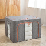 CARLA HOME 3 pack Large Clothes Storage Bins with Lids for Clothing, Bedding, Blankets, Toys V178-36307