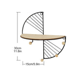Simple Round Wall Shelf Multifunctional Geometric Wall Art Shelf Home Bedroom Wall Storage Shelves V1294-YM0523-220511JY02-2