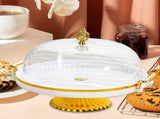 Cake Stand with Dome Cover, Curved Footed Covered Cake Stand Dessert Cake Plate, Dessert Snack V1370-AZ4-06595