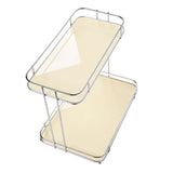 Desktop Storage Rack Iron Acrylic 2 Tier Thickened Multifunctional Countertop Shelf Organizer for V1294-YM0901-3117230200112