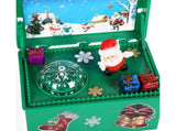 Christmas Style Music Box Beautiful Plastic Creative Santa Claus Decor LED Music Box for Party-Green V1263-JX-752