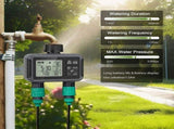 Programmable Watering Timer With 2 Zones Double Outlet Faucet Controller For Outdoor Lawn And Garden V1369-AZ3-W-14046