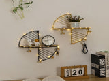 Simple Round Wall Shelf Multifunctional Geometric Wall Art Shelf Home Bedroom Wall Storage Shelves V1294-YM0523-220511JY02-2