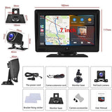 7 Touch Display Car Navigator With Dual-Lens Smart Driving Recorder - Portable And Wireless PRL-6192RAC
