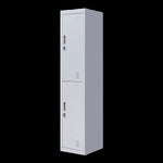 2-Door Vertical Locker for Office Gym Shed School Home Storage V63-832421