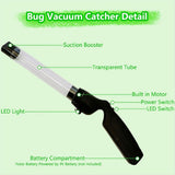 2 Pack Bug Vacuum Catcher for Adults and Kids, Cordless Spider Vacuum Battery Powered Bug Sucker for V1369-AZ3-W-09418
