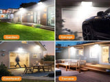 238LED Solar Powered Motion Sensor Flood Light in Black for Outdoor Security V178-59172