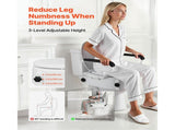 Raised Toilet Seat with Arms, 136.1 kg Load Capacity, 3-Level Adjustable Height, Widened Commode V952-FSSFSJGMTZDDNO6QU001V0