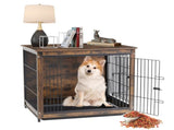 Wooden Pet Crate & Dog Cage End Table V767-P-XL111S-G2