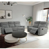 Fabric Motion Recliner Sofa Set Cosmic Light Gray Manual 32 Seater V195-COSMIC-LIGHT