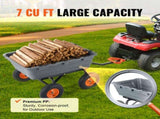 Dump Cart, Poly Garden Dump Cart with Easy to Assemble Steel Frame, Dump Wagon with 2-in-1 V952-SLZXTC1200B0XEEV4V0