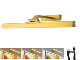 Picture Lights for Wall, Battery Operated Picture Light 16in Gallery Light for Paintings CCT V1171-CB-TR-GPL-1-USB-RM-40CM