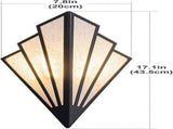 Battery Operated Wall Sconce Set of 2, RGB Wireless Lamp with Remote, Black V1263-JX-5778