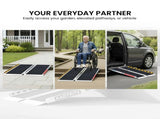 Kartrite Aluminium Wheelchair Ramp 2FT Mobility Ramp with High Grip Surface Safety Side Rails L RAM-WCR-R03-2FT
