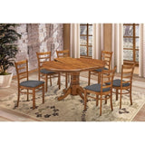 Linaria 7pc Dining Set 150cm Extendable Pedestral Table 6 Timber Chair - Walnut V315-VOD-MACK-7PC-KIT