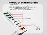 8 in 1 Waterproof Ports USB Fast, 8 Ports Desktop Charging Station, Portable Travel Phone V1366-AZ2-W-11527